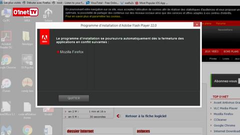 adobe flash player 10.3 gratuit sur 01net